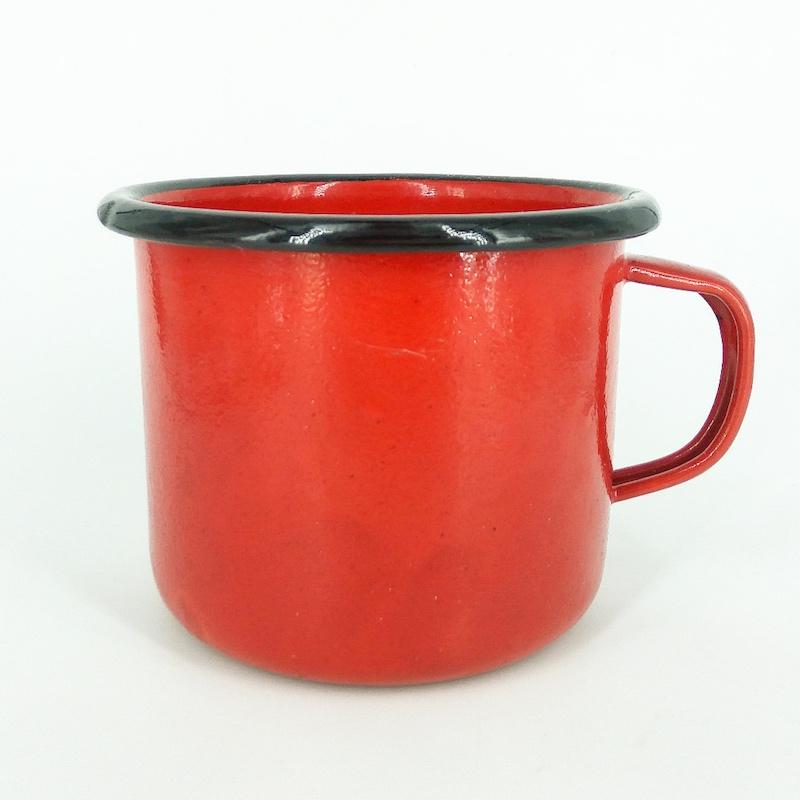red enamel cup thick